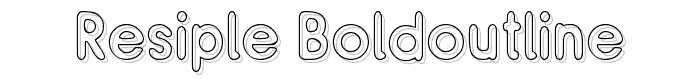 ReSiple BoldOutline font